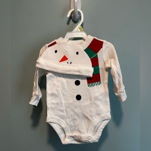 Snowman Onesie & Hat